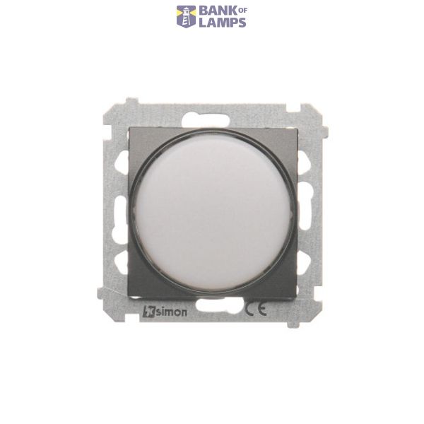 LED light indicator - white light, anthracite, metalic image 1