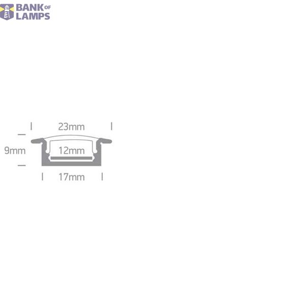 WHITE RECESSED PROFILE 2m + PC opal diffuser image 4