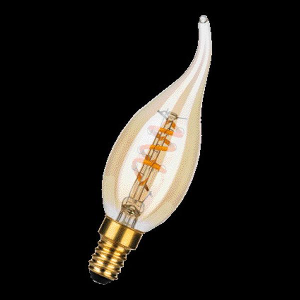 Spiraled Basic C35 Cosy E14 3W 2000K Gold DIM 240V image 2
