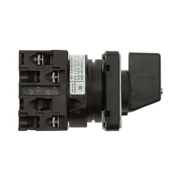 T0-2-1/E On-Off switch, T0, 20 A, flush mounting, 2 contact unit(s), 3 pole, with black thumb grip and front plate image 31