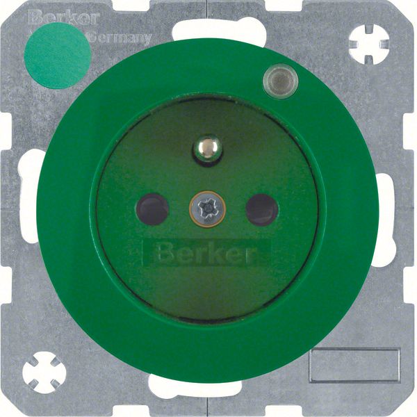 Soc.out. earth.pin+LED,enhncd contact prot.,screw-in lift term.,R.1.3, image 2