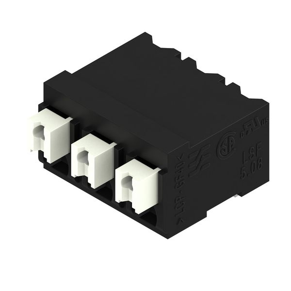 Printed circuit board terminals, 5.08 mm, Number of poles: 3, 90°, Solder pin length (l): 1.5 mm, black, PUSH IN with actuator, Clamping range, max. : 1.5 mm², Tape image 2