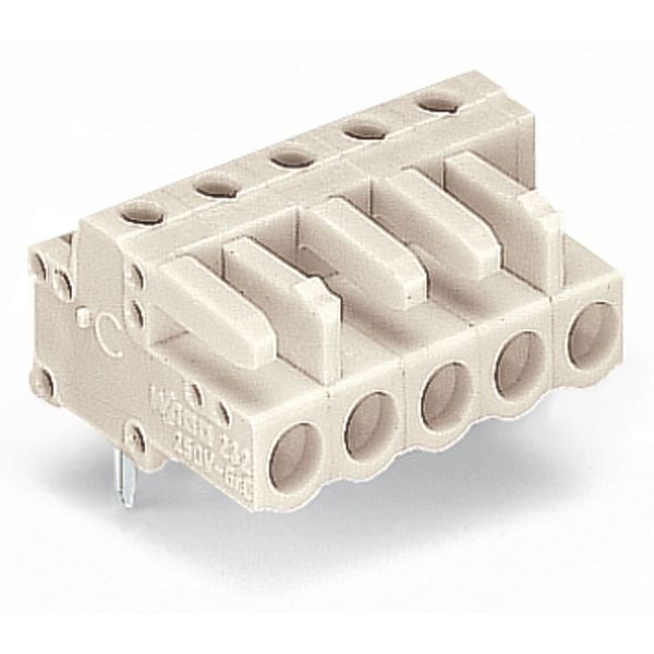 THT female header angled Pin spacing 5 mm light gray image 3