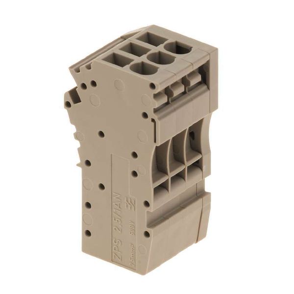 Z-series, Coupling, Rated cross-section: 2.5 mm², Plug-in connection, beige, Direct mounting image 1
