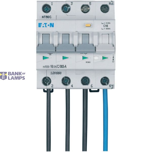 Residual current circuit-breaker 6kA 3P+N 16A C-kar 30mA FLEX image 4