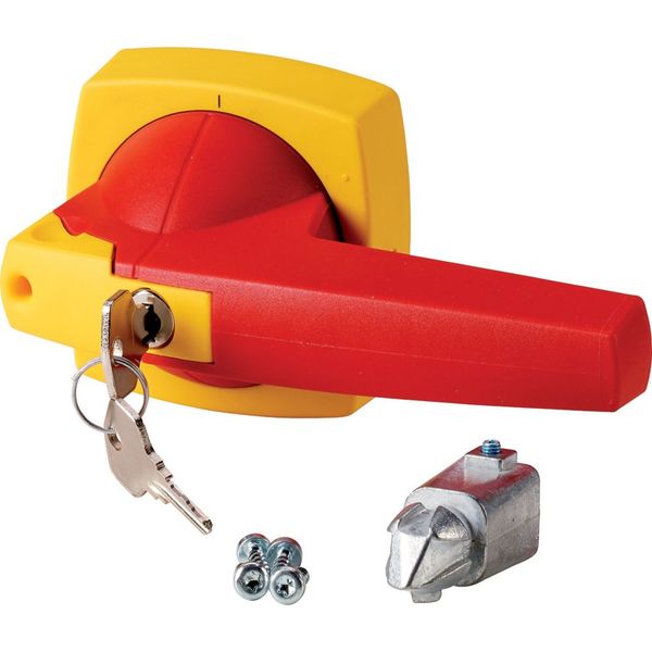 K3DR/C Toggle, 10mm, door installation, red/yellow, cylinder lock image 3