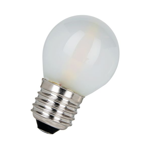 LED Filament G45 E27 240V 1W 2700K Frosted image 1