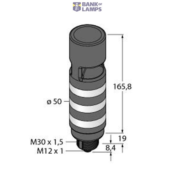 LED Signal Light Compact Signal Tower   TL50C3AOSKQ image 1