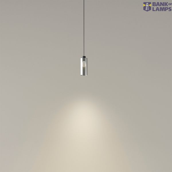 Pendant Deltatrack Cylindrical ø100 Cable 2200mm E27 40W Black image 1