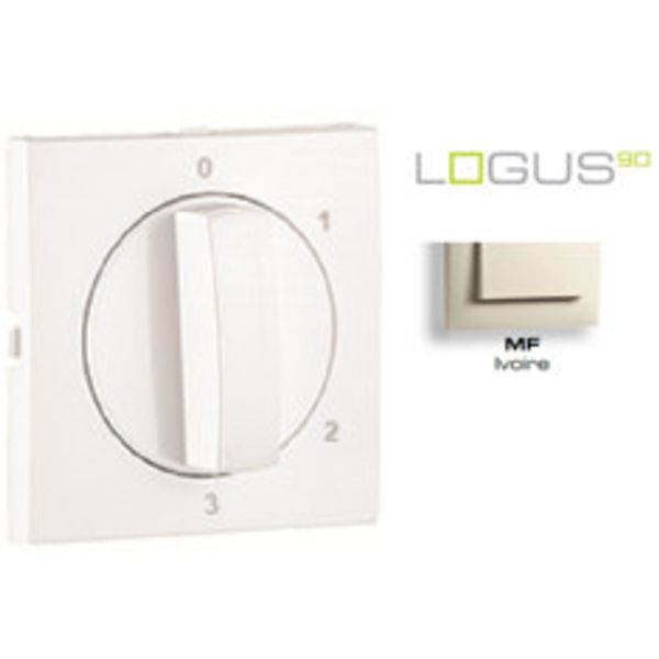 COVER PLATE F/4 POSIT ROTARY SWITCH IVORY image 1