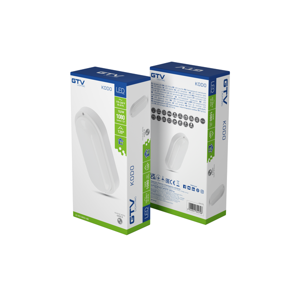 LED luminaire KODO-OK, 12 W, 1080 lm, AC175-260V, PF>0.5, Ra≥80, IP54, IK08, 4000K, oval, white image 2