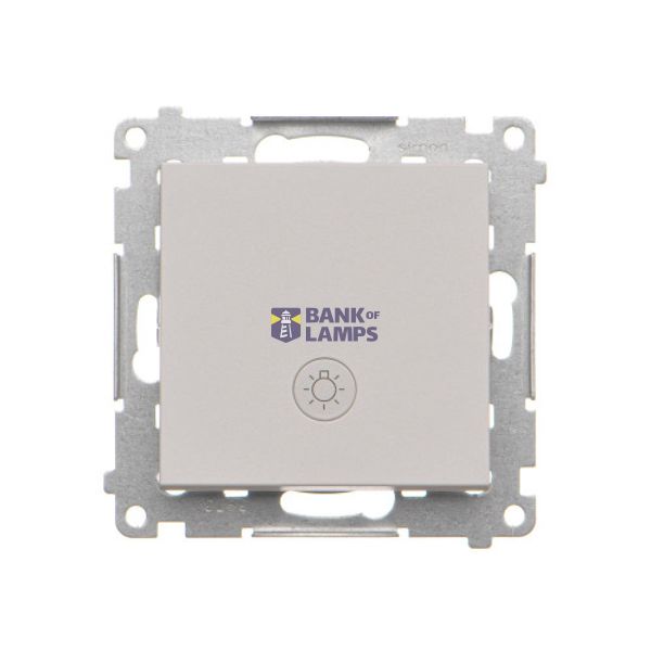 "Light" push button with LED indicator light, 10AX, light gray matt image 1