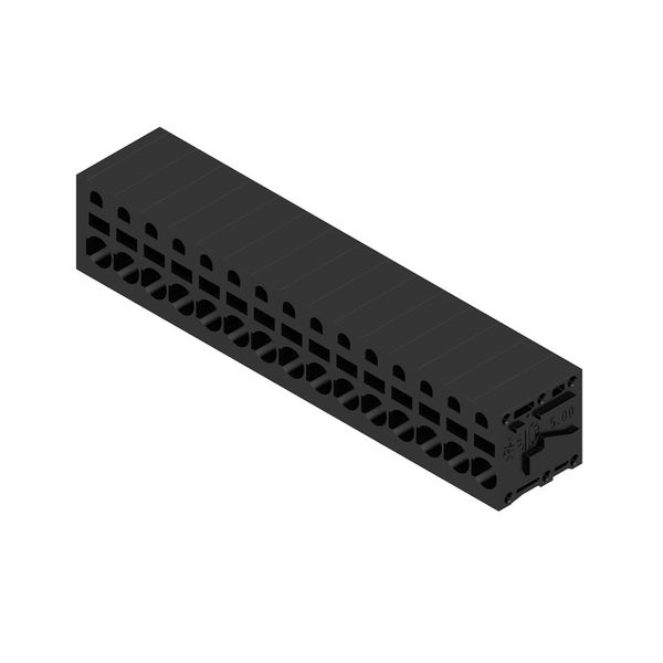 Printed circuit board terminals, 5.00 mm, Number of poles: 15, 90°, Solder pin length (l): 3.5 mm, tinned, black, PUSH IN without actuator, Clamping range, max. : 2.5 mm², Box image 2