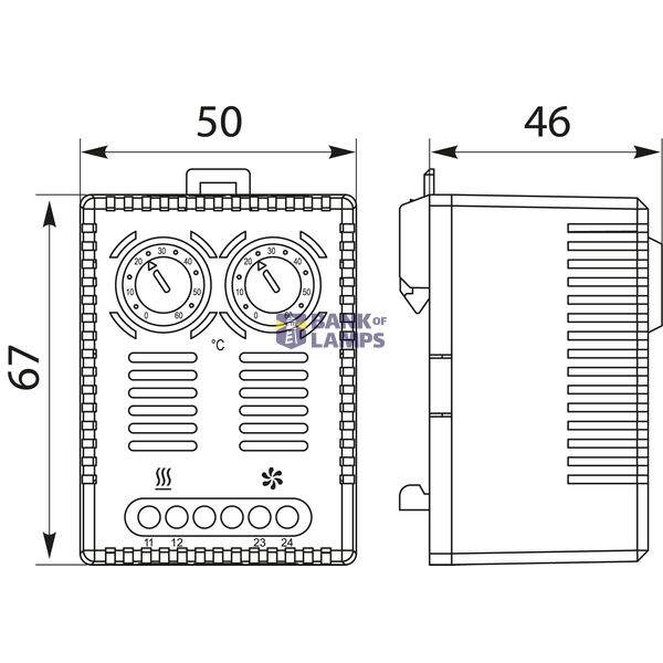 TBGZ43 heating and cooling thermostat (double) image 2
