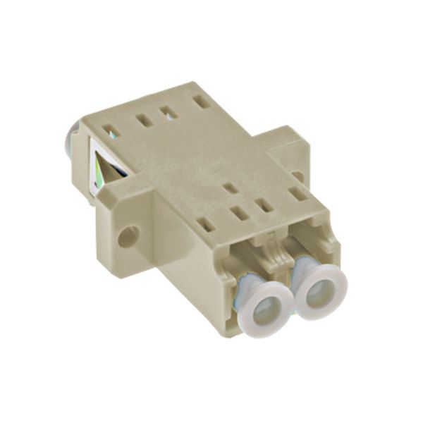 Standard LC-Duplex Coupling MM Polymer case beige image 1