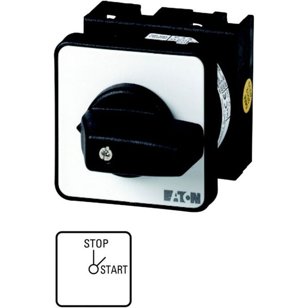 T0-1-15411/E ON-OFF switches, T0, 20 A, flush mounting, 1 contact unit(s), Contacts: 1, 45 °, maintained, Without 0 (Off) position, STOP-START, Design number 15411 image 2