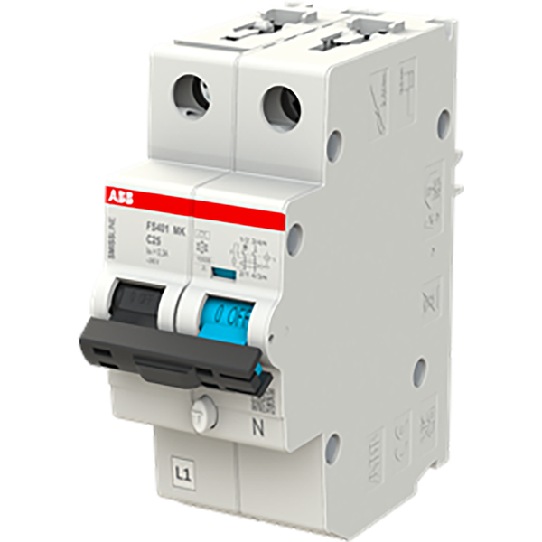 Earth leakage protection with overcurrent protection B Kar, 25A, 300mA, 10kA 1P+Prov. image 1
