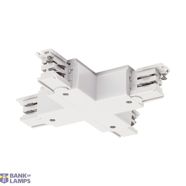 X-connector for S-TRACK 3-phase track, white image 1