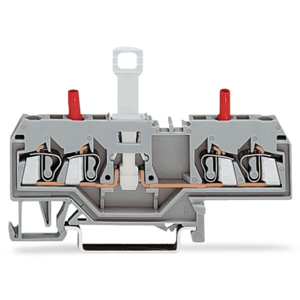 2-conductor disconnect/test terminal block without pivoting knife disc image 1
