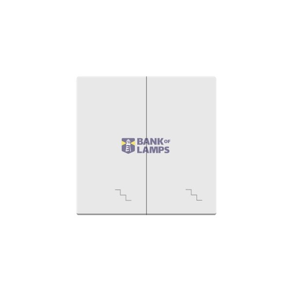 Buttons for the double switch with the "stairs" pictogram, (rocker), Simon 24, IP20, white image 1