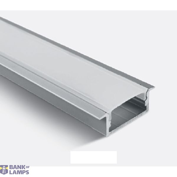 RECESSED PROFILE 2m FOR 20mm STRIPS + PC OPAL DIFF image 1