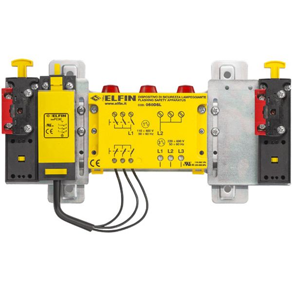 Three-phase flashing safety device 220-690V, for two doors, interlock limit switch 1 N.C. image 1