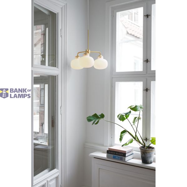Raito 3-Arm | Pendant | White/Brass image 3