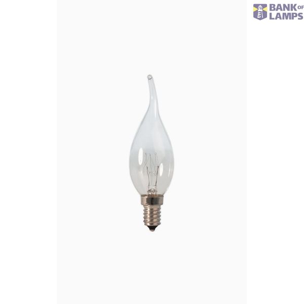 Incandescent Bulb C35 tailed 230V 25W E14 clear Bellight image 1