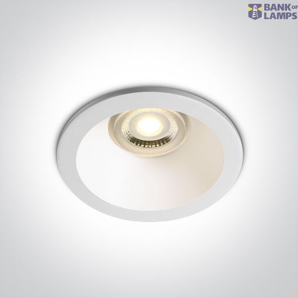 WHITE FIRE RATED GU10 10W IP65 DARK LIGHT image 2