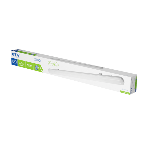 Hermetic LED luminaire XARO, 18 W, 2200 lm, 4000K, AC220-240V, PF>0.9, RA>80, IP65, 60 cm image 2