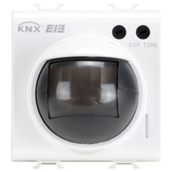 IR MOTION DETECTOR WITH TWILIGHT SENSOR - KNX - 2 MODULES - SATIN WHITE - CHORUS image 1