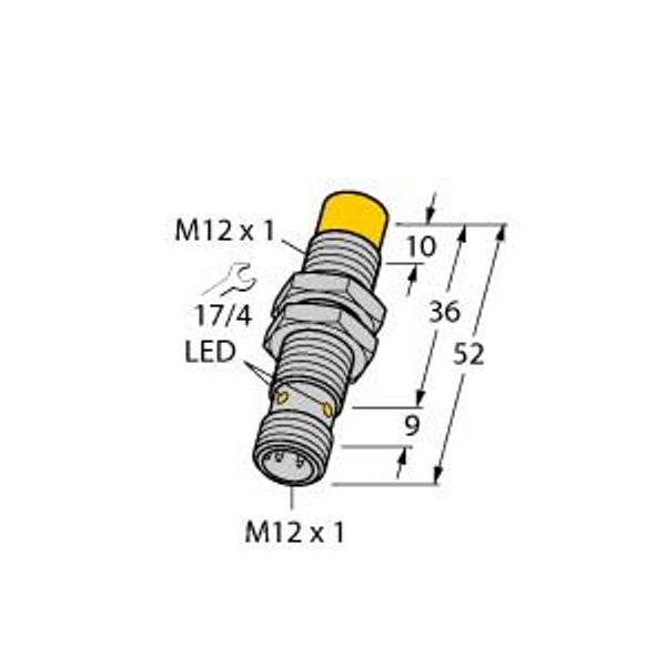 Inductive Sensor With Increased Switching Distance   NI8-M12-AD4X-H1141 image 2
