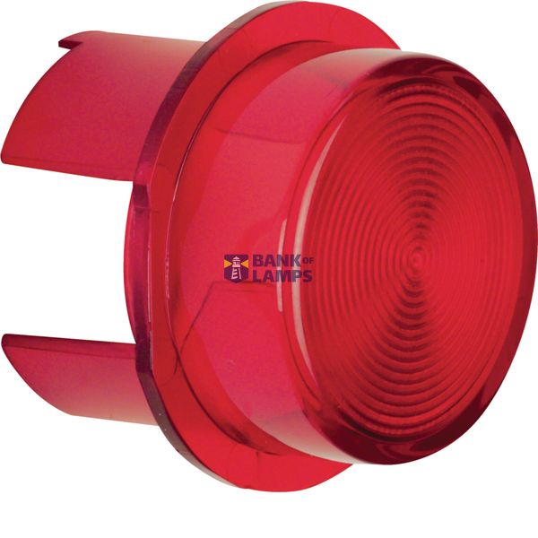 Lens for push button/light signal element E10, red transparent image 1