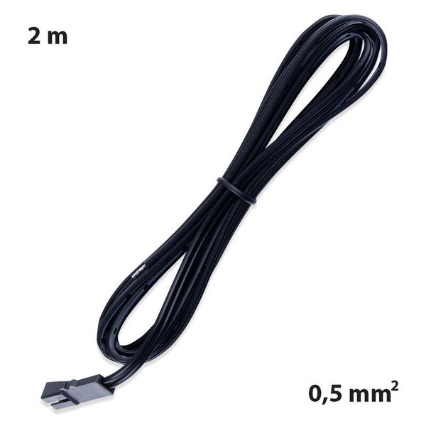 Connection cable with FP connector (socket), 2m 0.5mm2, black, free end 5mm image 1