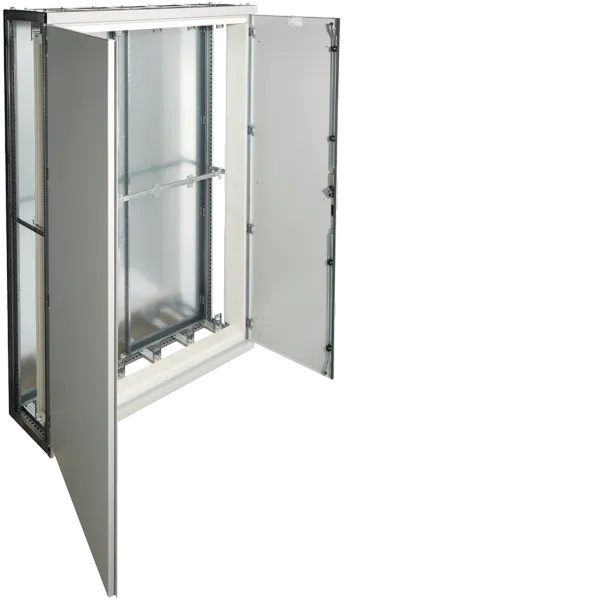 Modular stand-alone distrib. IP41 1600x2000x400 120° RAL7035 rear wall image 1