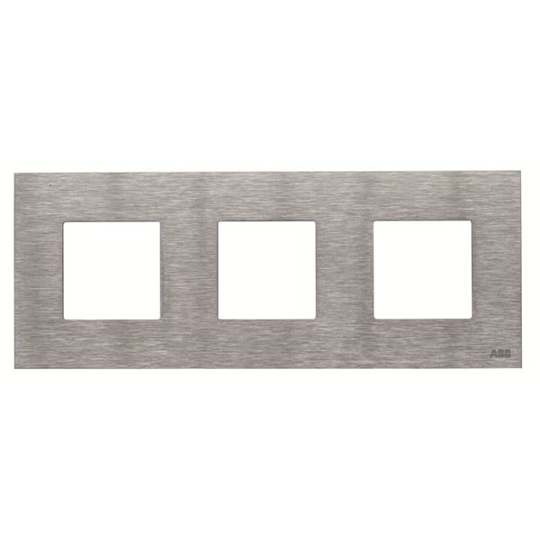 N2273 OX Frames 3-gang / 2+2+2-modules - Noble - Stainless Steel image 1