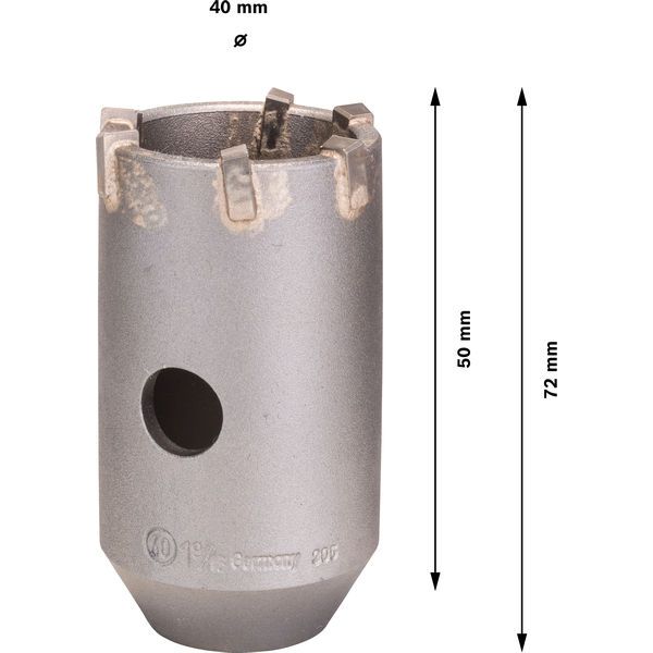 SDS-plus-9 core cutter for hex adapter 40 x 50 x 72 mm, 6 image 2