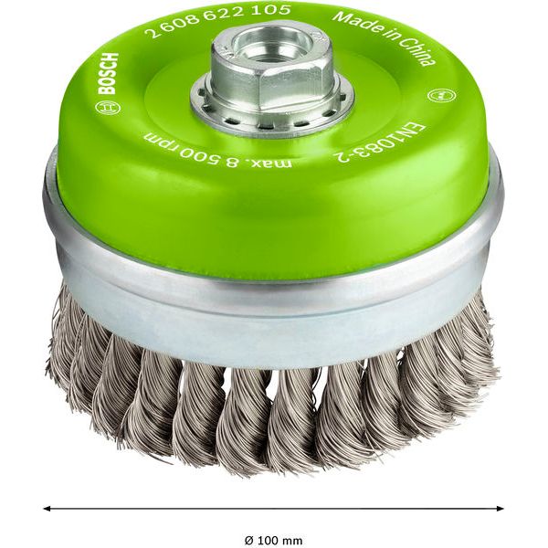 Cup Brush Knotted 100 Stainless image 2