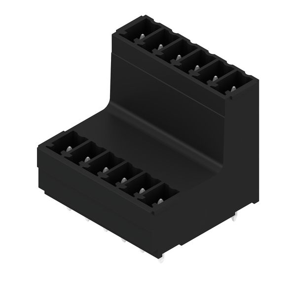PCB plug-in connector, male header, closed side, THT/THR solder connection, 3.81 mm, Number of poles: 12, 180°, Solder pin length (l): 3.2 mm, tinned, black, Box image 4