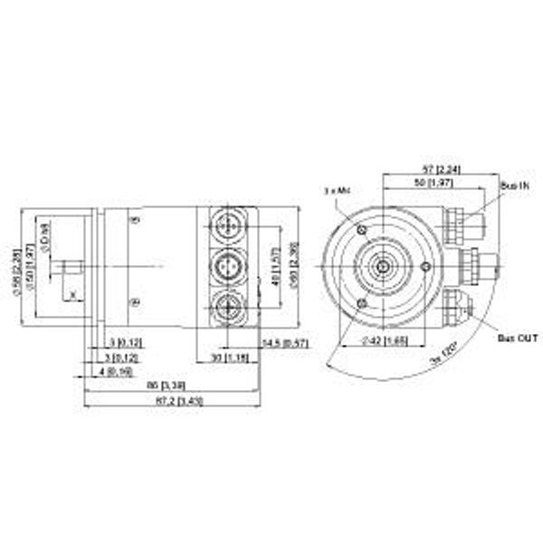 Absolute Rotary Encoder - Multiturn Industrial Line   RM-29S10S-9A28B-R3M12 image 1