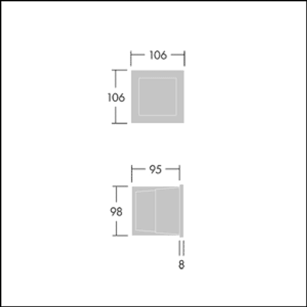 AXYL TRIM S GRID 1L930 A/S HF ANT - LED wall mounted luminaire image 2