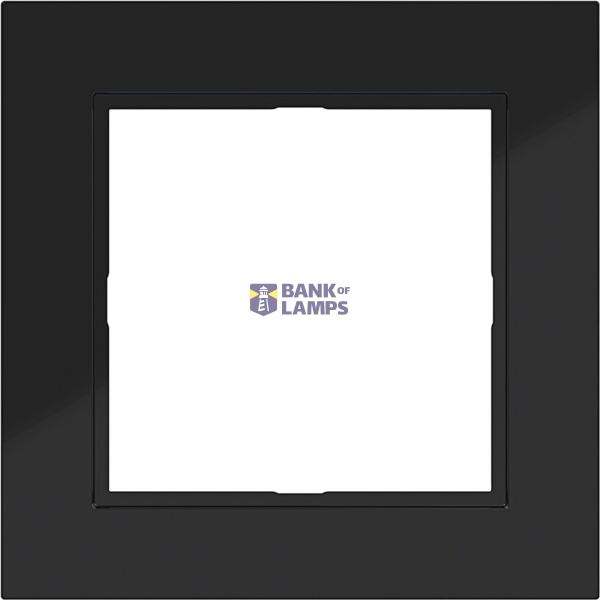 Cover frame single, A.1, night black glossy image 1