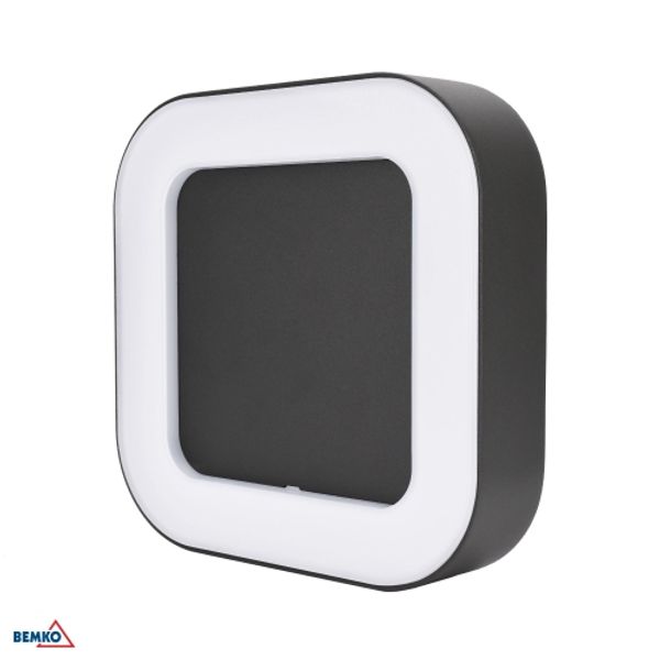 LED OUTDOOR DECORATIVE LIGHTS VALIT 10W 3000K 800LM IP65 200X200X46 SQUARE GRAPHITE image 1