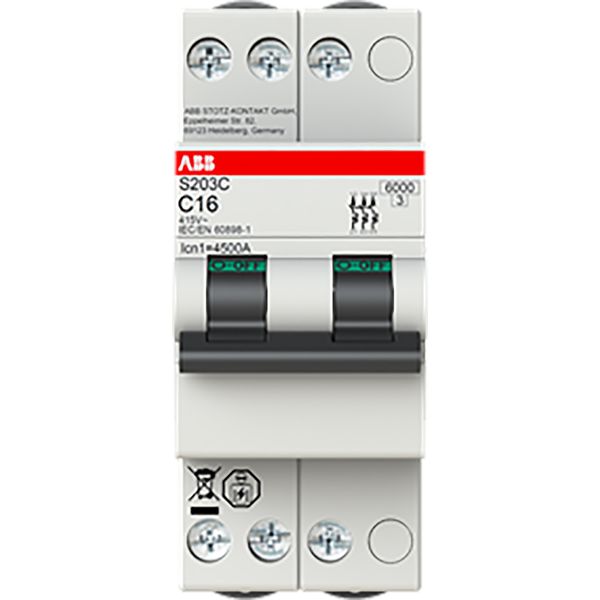 S203C-B6 Miniature circuit breaker - 3P - B - 6 A image 2