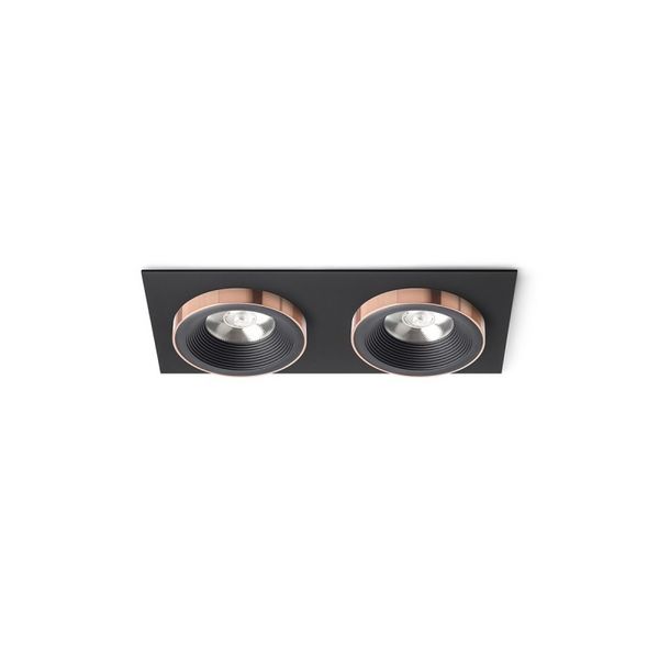 SHARM SQ II recessed black/black copper 230V LED 2x10W 24° 3000K image 1