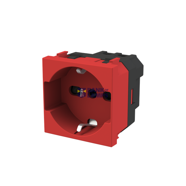 Italian P30/17 socket outlet 16/10A - 2M - Red image 2
