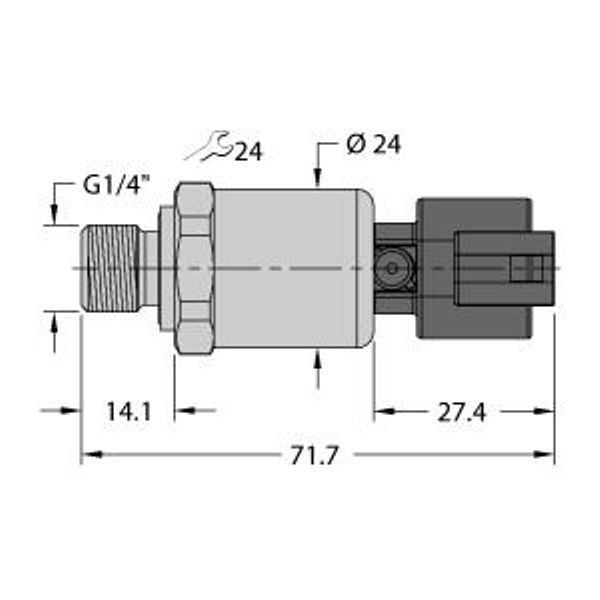 Pressure Transmitter Ratiometric Output (3-Wire)   PT10R-1104-U6-DT043P image 1