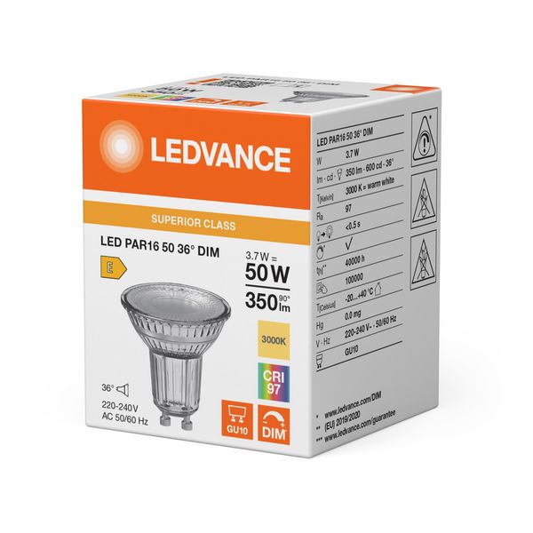 LED PAR165036 DIM 3.7W 930 GU10 S LEDV image 2