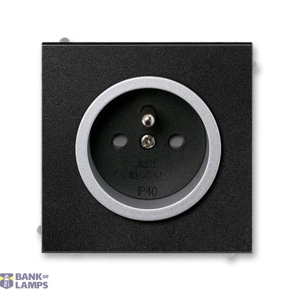 5519M-A02457 74 Socket outlet with earthing pin, shuttered image 1