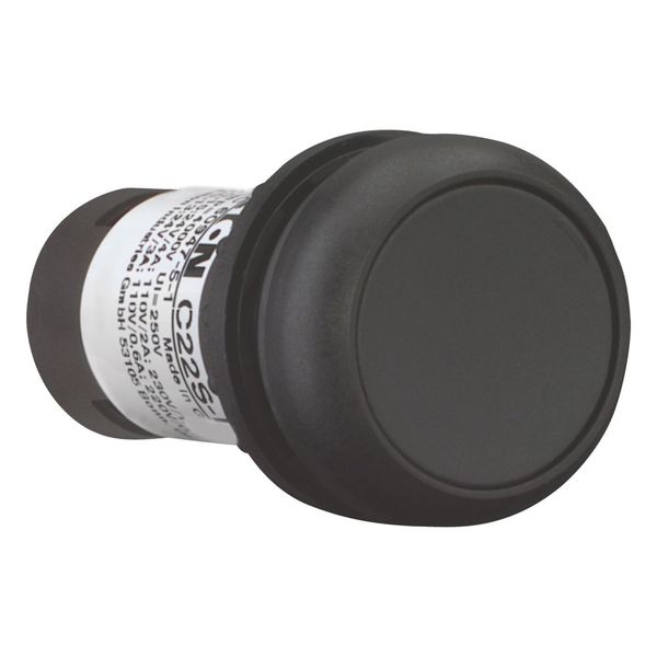 Pushbutton, Flat, momentary, 1 NC, Screw connection, black, Blank, Bezel: black image 12